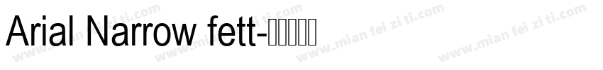 Arial Narrow fett字体转换